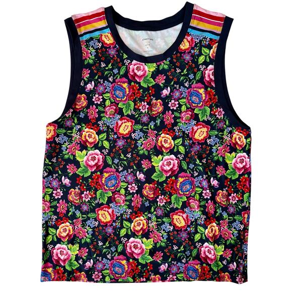 NWOT JOHNNY WAS Top Size M - Cantero Muscle Tank Bright Floral - Orig. $145 - Picture 2 of 8